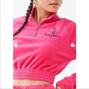 Baby Phat Velour quarter zip jacket